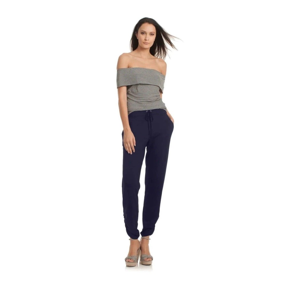 Trina Turk Pants Navy Blue Aja Drawstring Lounge Pants Size XS (runs Big)
